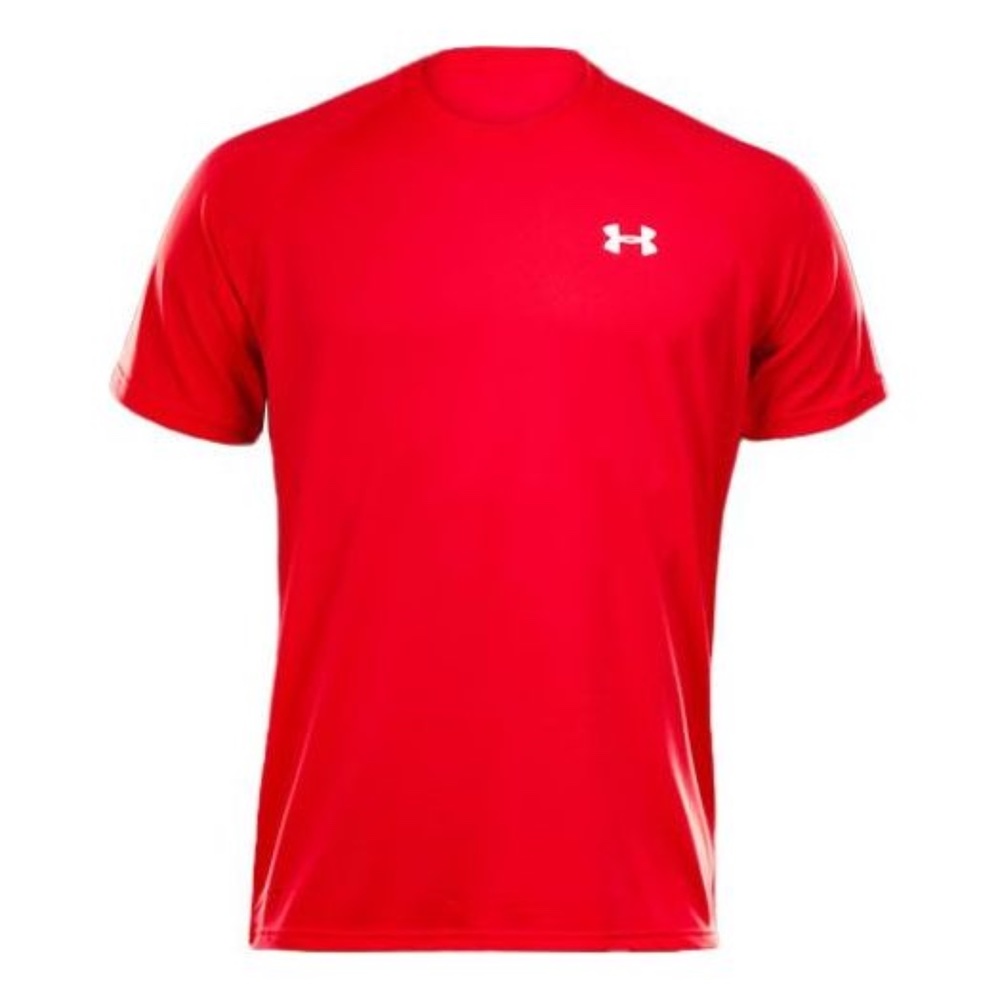 Under Armour Mens HeatGear Quick Dry Tech Short Sleeve T-Shirt | Red | Large NWT